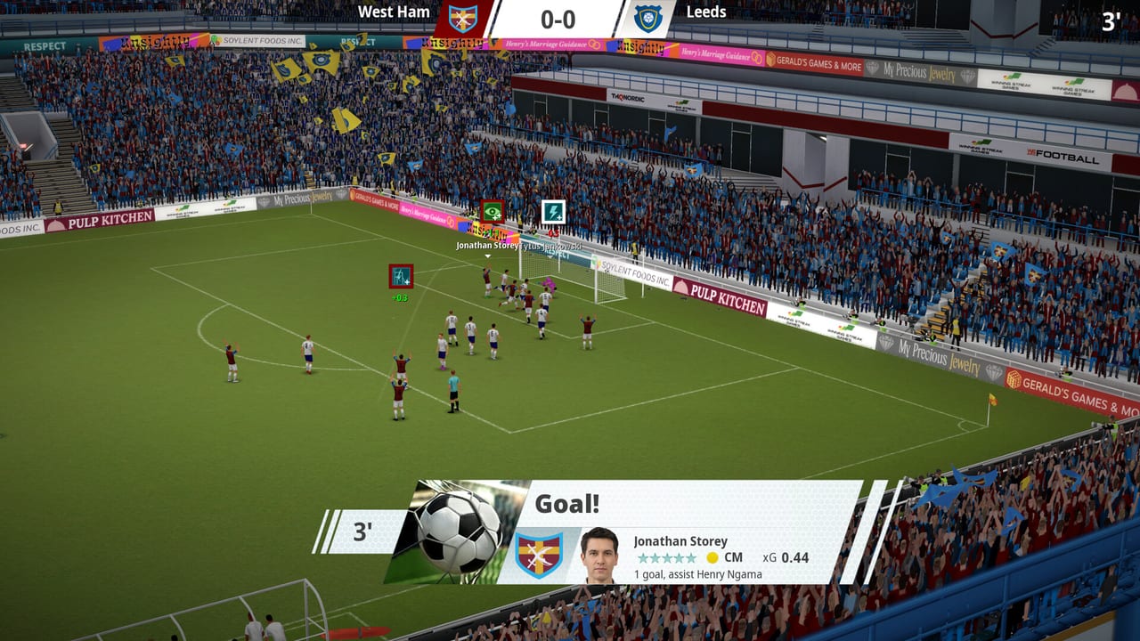WE ARE FOOTBALL 2027 in-game screenshot showing management screens and match action